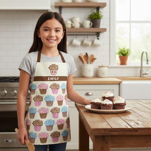 Leuke Cupcake Persoonlijk Kinderen Keuken Schort