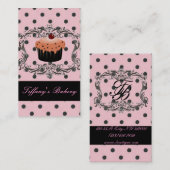 Leuke cupcake polka dot bakkerij visitekaartjes (Voorkant / Achterkant)