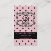 Leuke cupcake polka dot bakkerij visitekaartjes (Achterkant)