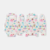 Leuke Cupcake snoepjes Verjaardagsfeestpatroon Bedankdoosjes (Uitgevouwen)