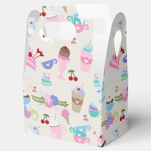 Leuke Cupcake snoepjes Verjaardagsfeestpatroon Bedankdoosjes (Geopend)