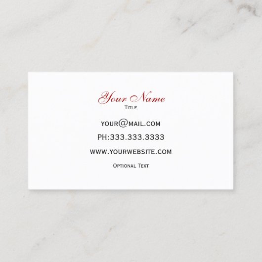 Leuke cupcakes rode visitekaartjes (Achterkant)