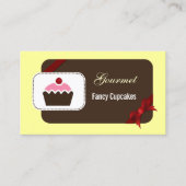 Leuke cupcakes rode visitekaartjes (Voorkant)