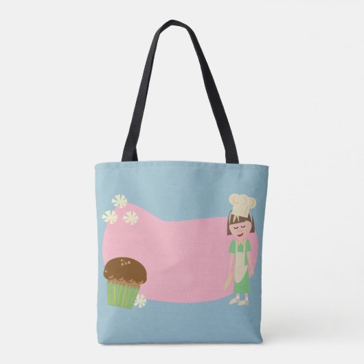 Leuke Custom Baker Cartoon Tote Bag (Achterkant)