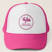 Leuke Custom Cleaning Services Logo Girly Chic Roz Trucker Pet (Voorkant)