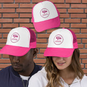 Leuke Custom Cleaning Services Logo Girly Chic Roz Trucker Pet