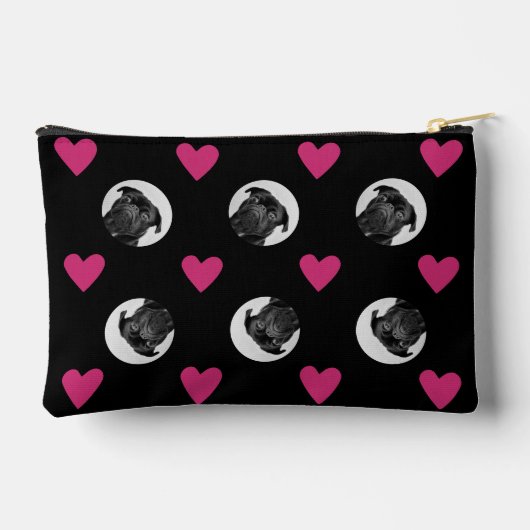 Leuke Custom Dog Gezicht Make-up Bag Cosmetische P Etui (Achterkant)