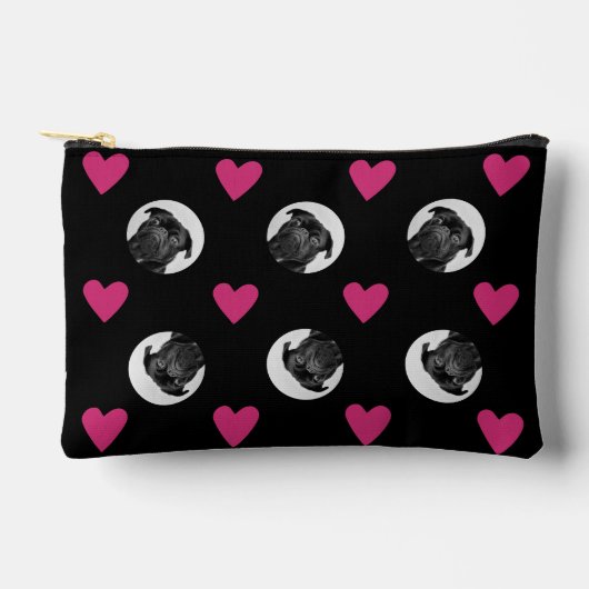 Leuke Custom Dog Gezicht Make-up Bag Cosmetische P Etui (Voorkant)