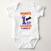 Leuke Custom Eerste Halloween Baby Kind Peuter Romper (Voorkant)
