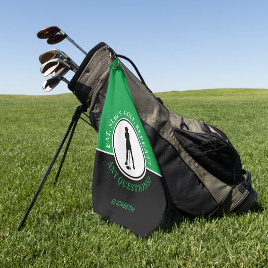 Leuke Custom Golfer Dames Vrouwen Pro Sporten Stij Golfhanddoek (Groen)