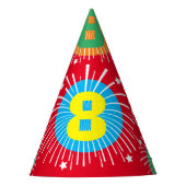 Leuke custom kind verjaardagsfeestje papier kegel feesthoedjes (Voorkant)