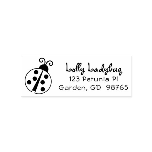 Leuke Custom Ladybug Retouradres Stempel voor Kind (Afrduk)