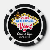 Leuke Custom Las Vegas bruiloft gunst Poker Chips (Achterkant)