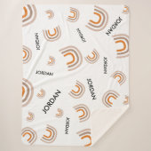 Leuke Custom Nursery Modern Rainbow baby Sherpa Deken (Voorkant)