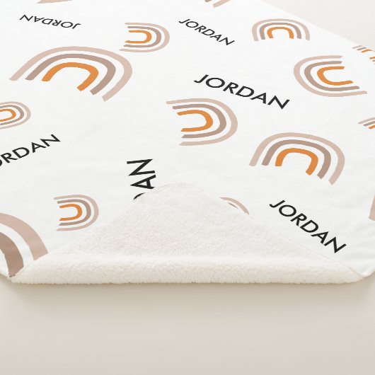 Leuke Custom Nursery Modern Rainbow baby Sherpa Deken (3/4)