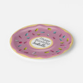 Leuke Custom Paarse Donut Decor | Gefeliciteerd Papieren Bordje (Gekanteld)