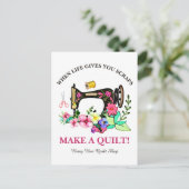 Leuke Custom Quilt Shop Briefkaart (Staand voorkant)