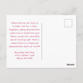 Leuke Custom Quilt Shop Briefkaart (Achterkant)