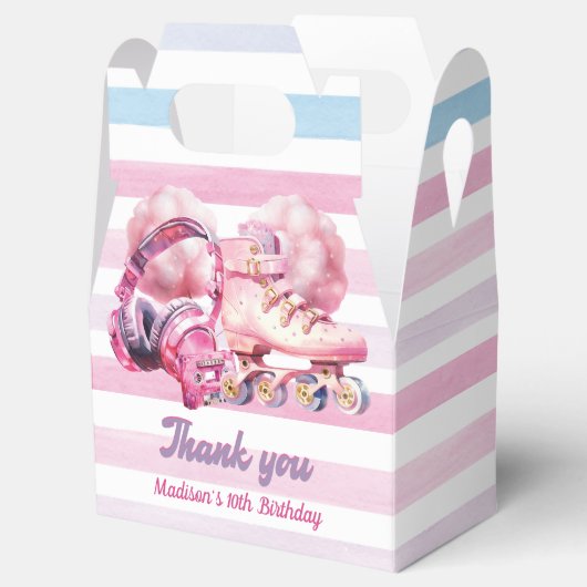 Leuke Custom Waterverf Roller Blade Verjaardag Bedankdoosjes (Geopend)