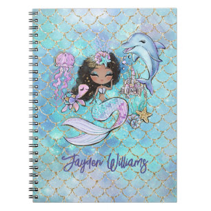 Leuke Custom Zeemeermin School Supplies Meisje Naa Notitieboek