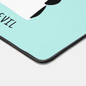 Leuke Custom Zwart Wit Tuxedo Katten Aqua Blauw Bureaumat (Hoek)