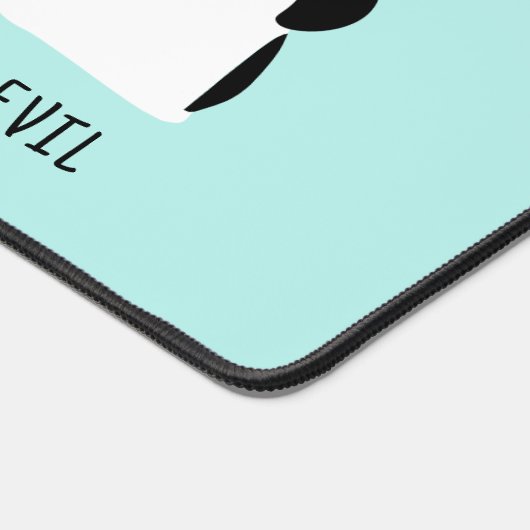 Leuke Custom Zwart Wit Tuxedo Katten Aqua Blauw Bureaumat (Hoek)