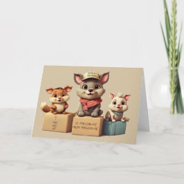 Leuke Cute Cartoon Dieren Levering Bij Elke Gelege Kaart