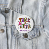 Leuke Cute Geest Aangepaste Naam Kinderen Hallowee Ronde Button 7,6 Cm (In situ)