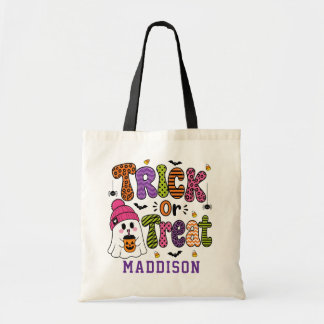 Leuke Cute Geest Persoonlijke Kinderen Trick or Tr Tote Bag