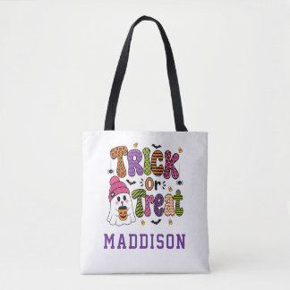 Leuke Cute Geest Persoonlijke Kinderen Trick or Tr Tote Bag