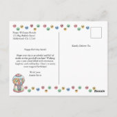 Leuke Cute Kauwgomautomaat, Aangepaste Eerste Verj Briefkaart (Achterkant)