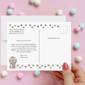 Leuke Cute Kauwgomautomaat, Aangepaste Eerste Verj Briefkaart