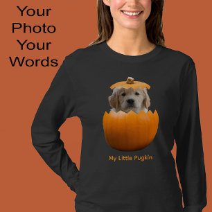 Leuke Cute Persoonlijke Halloween Pompoen Hond Fot T-shirt
