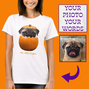 Leuke Cute Persoonlijke Halloween Pompoen Hond Fot T-shirt