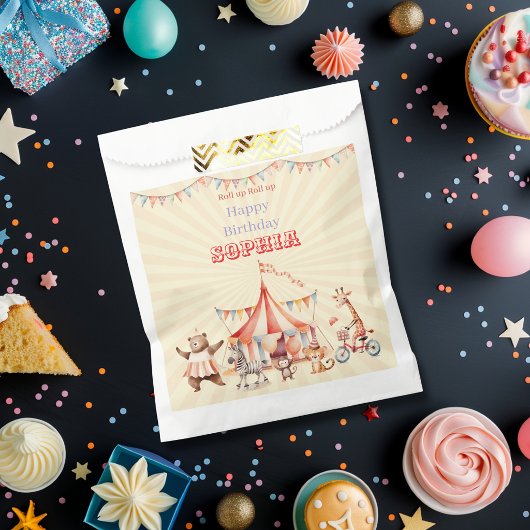 Leuke Cute Rode & Roze Circus Kinderen Verjaardag Bedankzakje