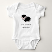 Leuke Cute Schaap van de Familie Baby Romper (Voorkant)