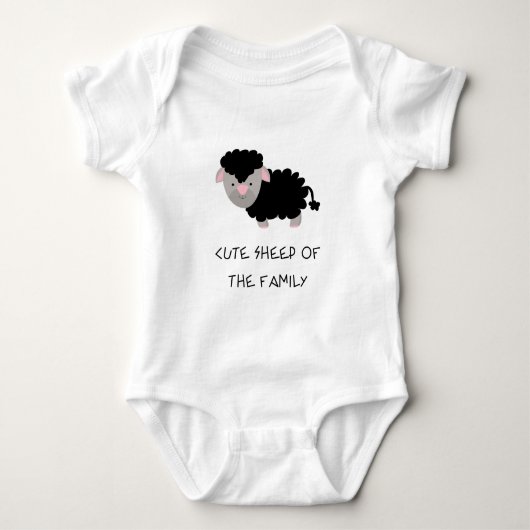 Leuke Cute Schaap van de Familie Baby Romper (Voorkant)
