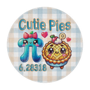 Leuke “Cutie Pies” Schattig Pi-symbool & Taart Pun Snijplank