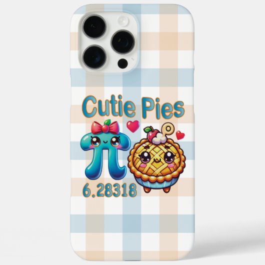 Leuke "Cutie Pies" Schattigee Pi Symbool & Pie Pun Case-Mate iPhone Case (Achterkant)