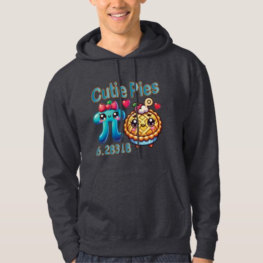 Leuke "Cutie Pies" Schattigee Pi Symbool & Pie Pun Hoodie (Voorkant)