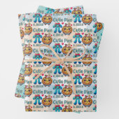 Leuke "Cutie Pies" Schattigee Pi Symbool & Pie Pun Inpakpapier Vel (In situ)