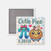 Leuke "Cutie Pies" Schattigee Pi Symbool & Pie Pun Magneet (Voorkant / Achterkant)