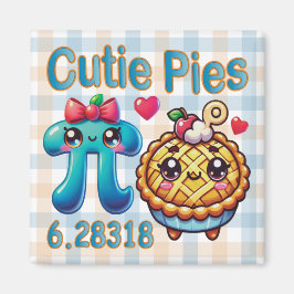 Leuke "Cutie Pies" Schattigee Pi Symbool & Pie Pun Magneet
