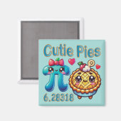 Leuke "Cutie Pies" Schattigee Pi Symbool & Pie Pun Magneet (Voorkant / Achterkant)