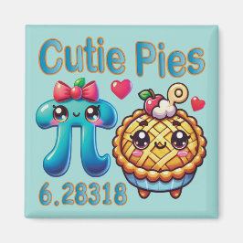 Leuke "Cutie Pies" Schattigee Pi Symbool & Pie Pun Magneet