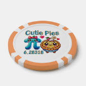 Leuke "Cutie Pies" Schattigee Pi Symbool & Pie Pun Poker Chips (Enkel)