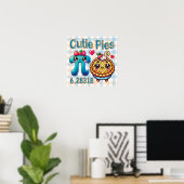 Leuke "Cutie Pies" Schattigee Pi Symbool & Pie Pun Poster (Thuiskantoor)