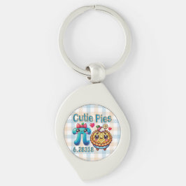 Leuke "Cutie Pies" Schattigee Pi Symbool & Pie Pun Sleutelhanger