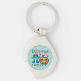 Leuke "Cutie Pies" Schattigee Pi Symbool & Pie Pun Sleutelhanger