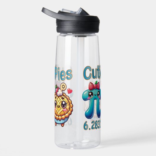 Leuke "Cutie Pies" Schattigee Pi Symbool & Pie Pun Waterfles (Rechts)